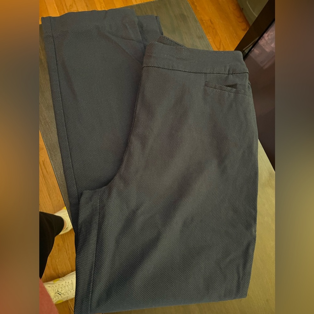 Chicos sz 2.5T (14T) pull-on patterned dress pants, dark blue w/small pattern.